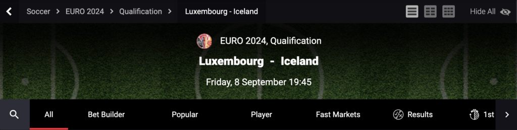 Luxembourg vs Islande
